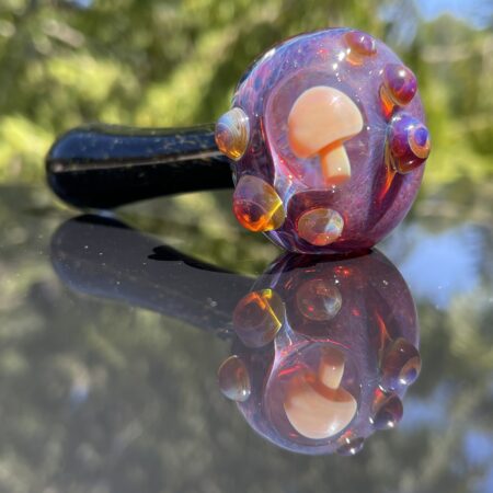 Purple Magic Marble Mushroom Pipe