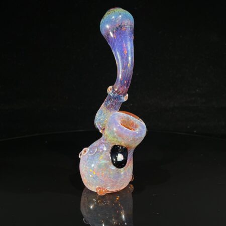 Purple Magic Opal Sherlock Bubbler Glass Pipe Beezy Glass