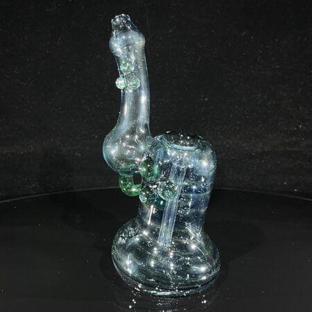 Blue Marble Bubbler Glass Pipe Sable Haze