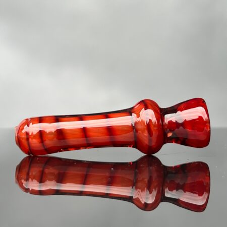 Rose Red Coil Chillum Glass Pipe Schutz Glass