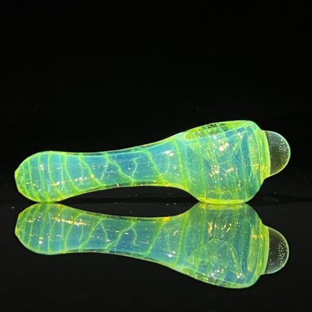 Green Slyme Coil Spoon Glass Pipe Schutz Glass
