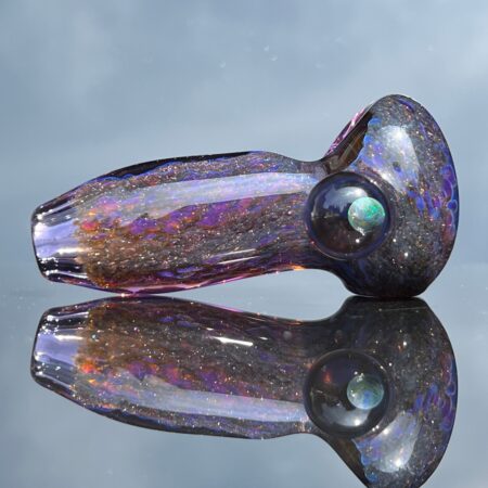 Black Plasma Pocket Pipe w/ Black Opal Glass Pipe Tako Glass