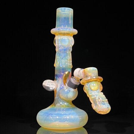 Top Hat Bong w/ Top Hat Ash Catcher Bowl Glass Pipe Snodgrass Family Glass