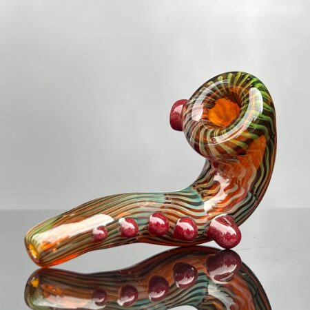 Fume Striped Sherlock Pipe Glass Pipe Firekist Glass