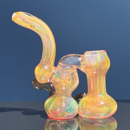Fume Squiggle Double Bubbler Glass Pipe TG