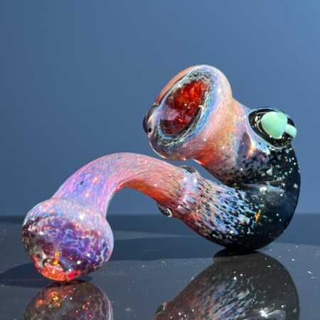 Purple Magic Mushroom Sherlock Glass Pipe Beezy Glass