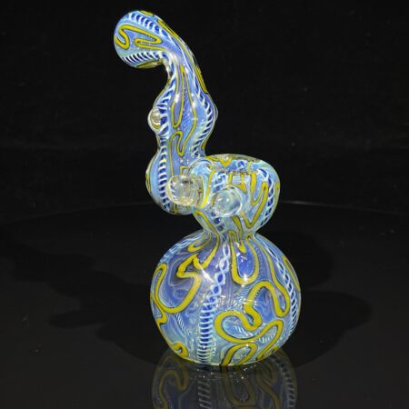 Tourmaline Swirl Bubbler Glass Pipe TG