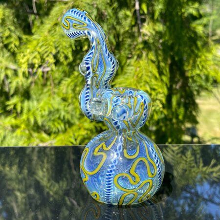 Tourmaline Swirl Bubbler Glass Pipe TG