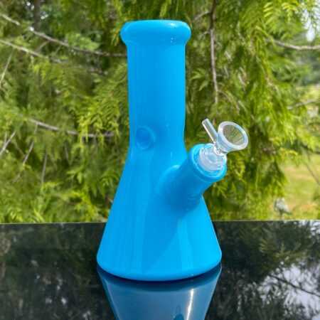 Bright Blue 8.5" Thick 9mm Bong Glass Pipe TG