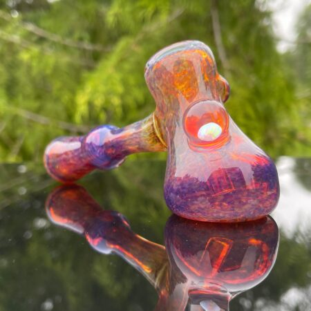 Purple Magic Opal Hammer Bubbler Glass Pipe Beezy Glass