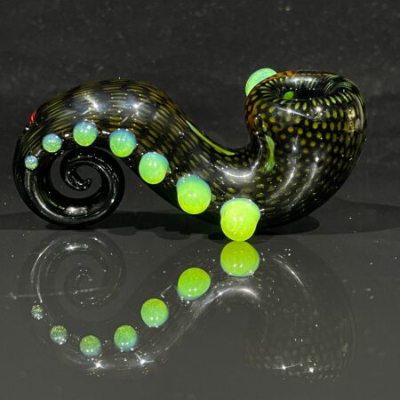 Snakeskin Curl-Lock Pipe Glass Pipe Firekist Glass