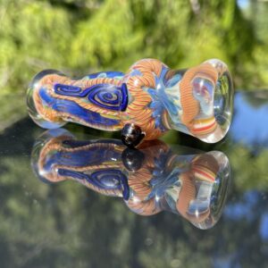 Anemone Marble Pipe Black Dry Pipe Tako Glass