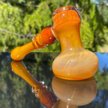 Honey Honeycomb Bubbler Glass Pipe TG