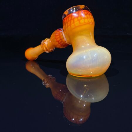 Honey Honeycomb Bubbler Glass Pipe TG