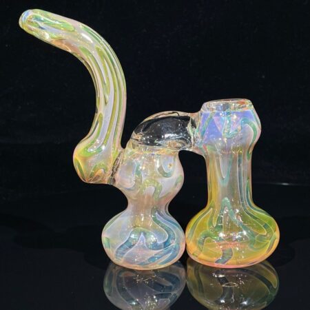 Fume Squiggle Double Bubbler Glass Pipe TG
