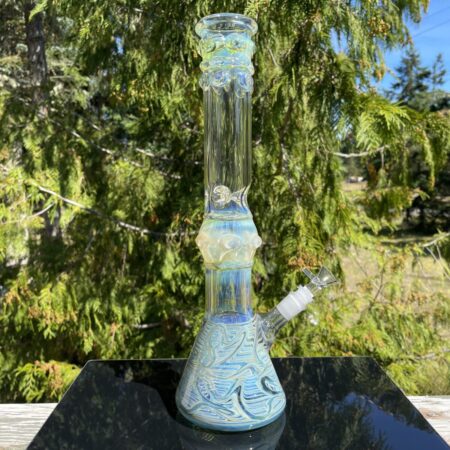 50x5 16" Ripple Fume Beaker Bong