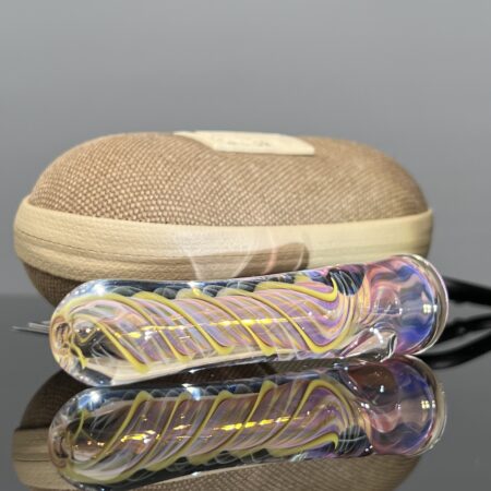 Thick Color Spiral Fume Chillum + Ryot Hardcase Combo