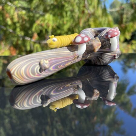 Caterpillar Shroom Branch Wood Grain Pipe