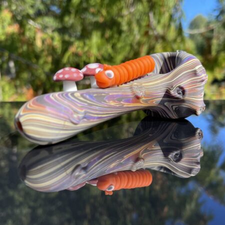 Caterpillar Shroom Branch Wood Grain Pipe