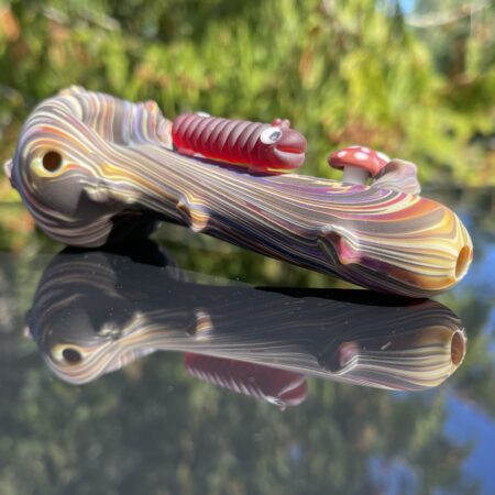 Caterpillar Shroom Branch Wood Grain Pipe