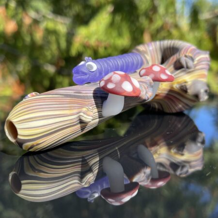 Caterpillar Shroom Branch Wood Grain Pipe
