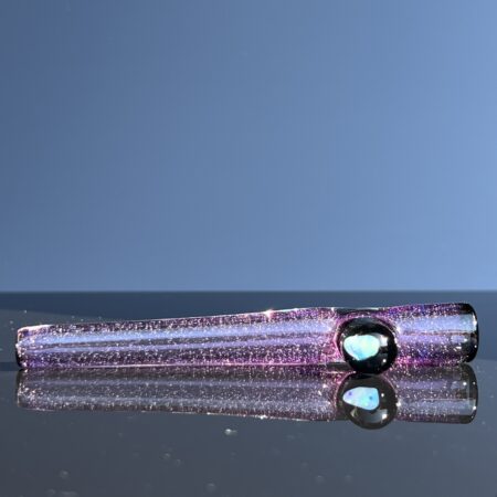 Opal Marble Frit Glass Chillum