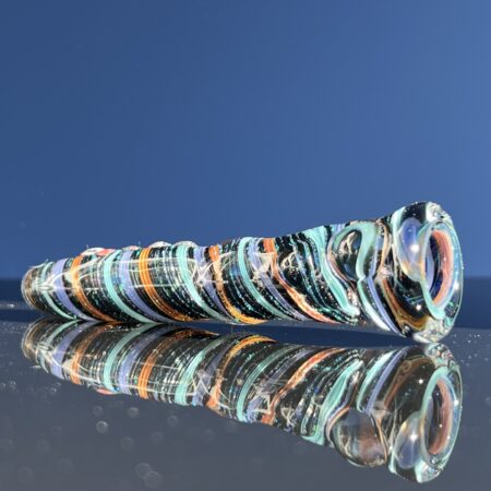Orange Vortex Crushed Opal Chillum