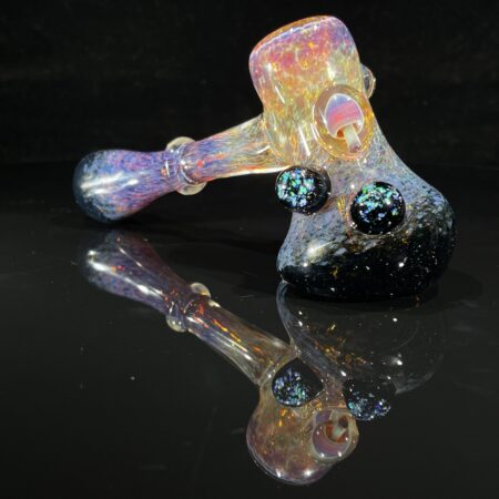 Purple Magic Mushroom Hammer Bubbler w/ Cropal Marble