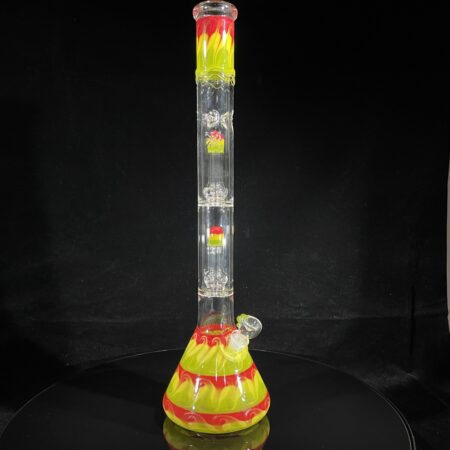 20" Triple Perc Rasta Beaker Bong