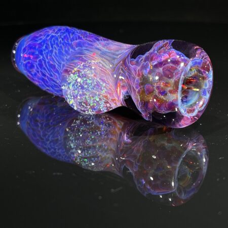 Purple Plasma Crushed Opal Glass Chillum
