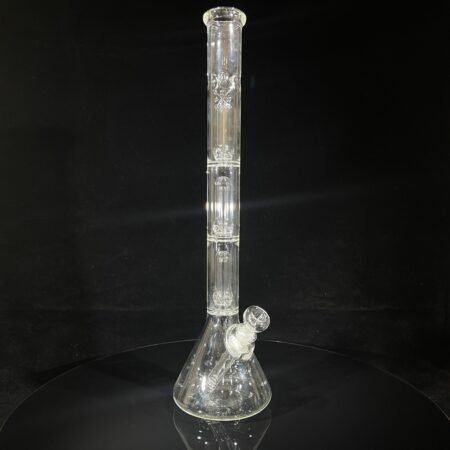 18" Clear Quad Beaker Bong