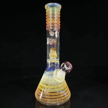 9.5" Double Perc Fumed Beaker Bong