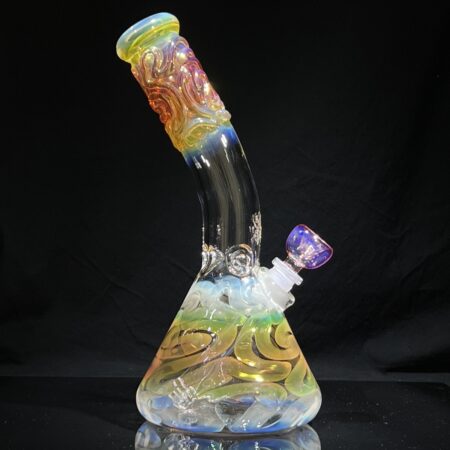 10" Fume Squiggle Bent Neck Beaker Bong