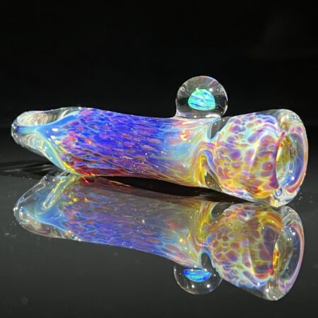 Purple Nebula Opal Chillum w/ Flattened Mouthpiece