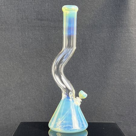 18″ Silver Fume Zig Zag Beaker Bong All Pipes and Accessories Tako Glass 18" Silver Fume Zig Zag Beaker Bong