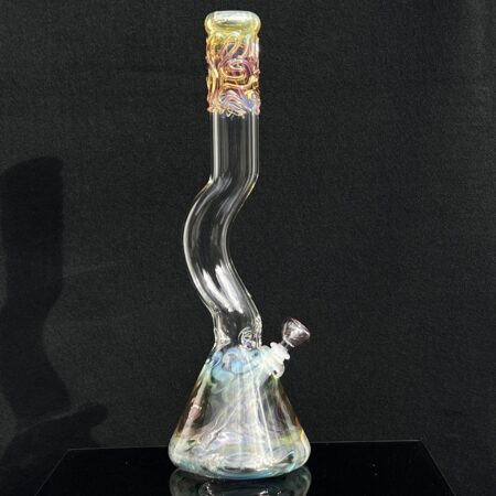 18″ Fumed Zig Zag Beaker Bong All Pipes and Accessories Tako Glass 18" Fumed Zig Zag Beaker Bong