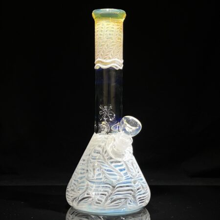 10.5″ Color Rake Beaker Bong All Pipes and Accessories Tako Glass 10.5" Color Rake Beaker Bong