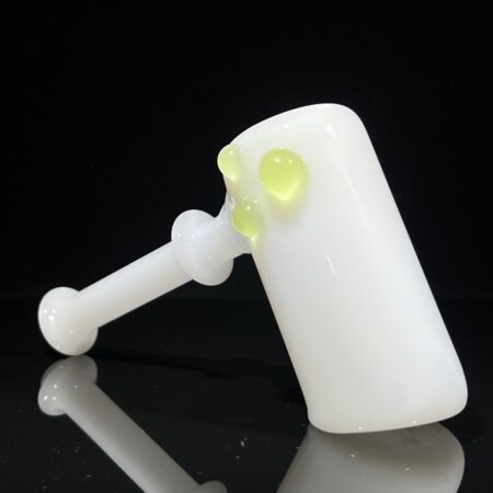 Ivory Hammer Bubbler All Pipes and Accessories Tako Glass Ivory Hammer Bubbler