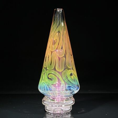 Gold Fume Squiggle Puffco Peak Topper