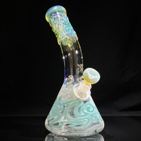 10.5" Fumed Bent Neck Beaker Bong
