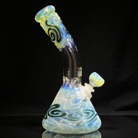 10.5" Fumed Bent Neck Beaker Bong