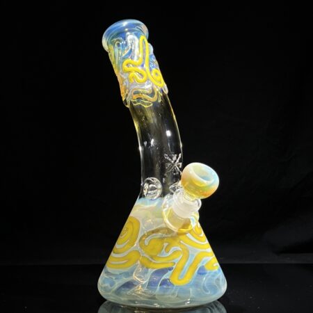 10.5" Fumed Bent Neck Beaker Bong