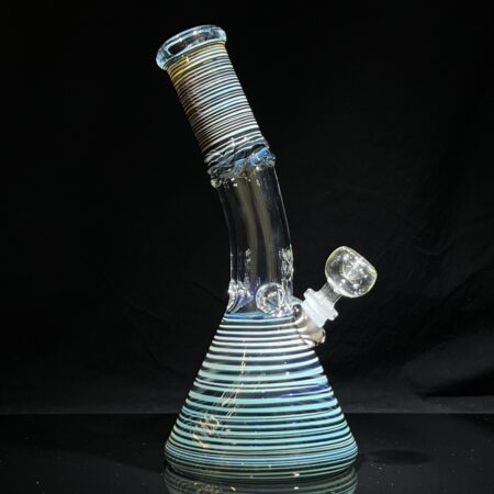 10.5" Bent Neck Color Wrap Beaker Bong