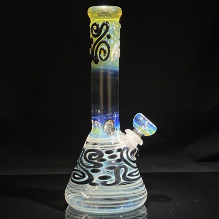 9.5" Color Squiggle Beaker Bong