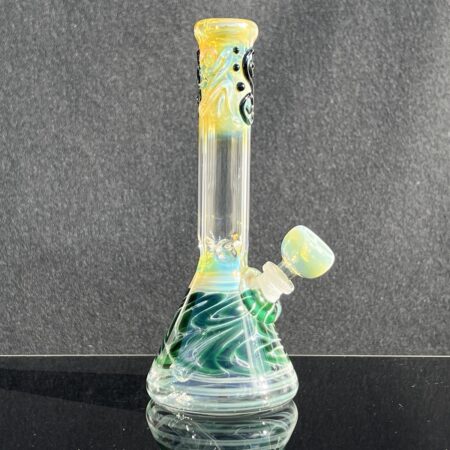 9.5" Color Squiggle Beaker Bong