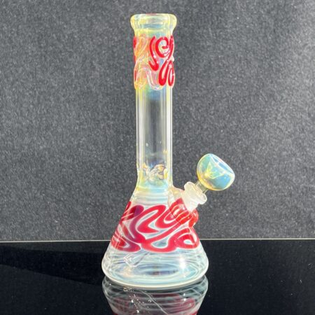 9.5" Color Squiggle Beaker Bong