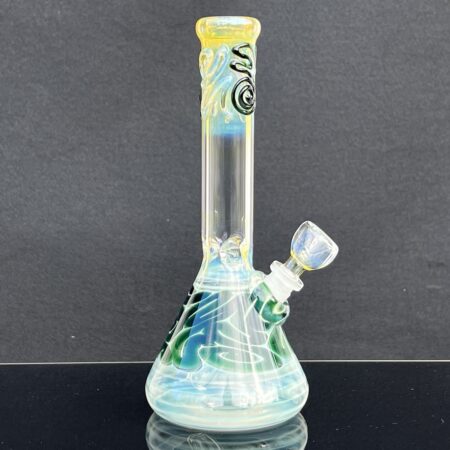 9.5" Color Squiggle Beaker Bong