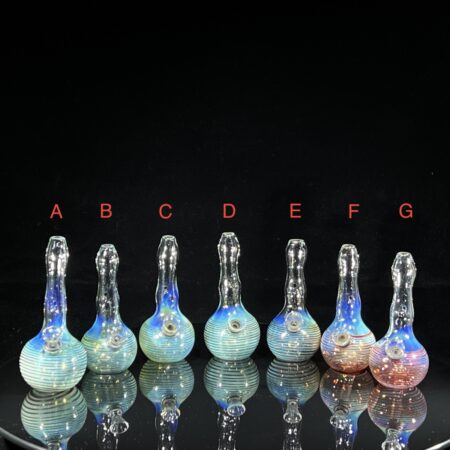 5" Silver Fumed Color Wrap Mini Bong