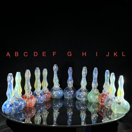 5" Silver Fumed Color Rake Mini Bong