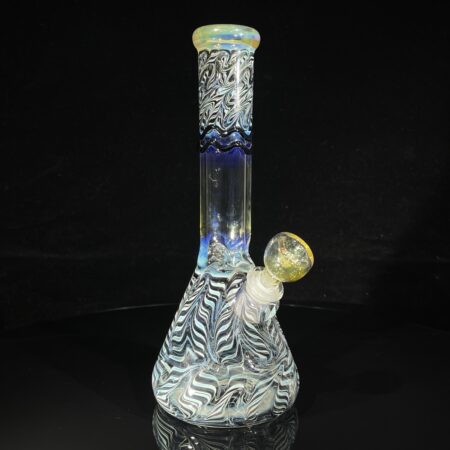 9″ Color Rake Beaker Bong All Pipes and Accessories Tako Glass 9" Color Rake Beaker Bong